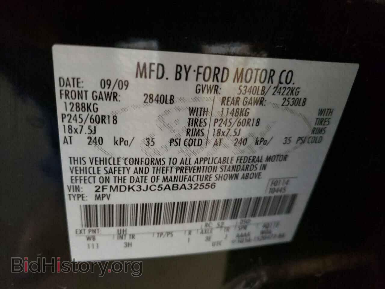 2010 FORD EDGE - VIN: 2FMDK3JC5ABA32556 - Photo 10