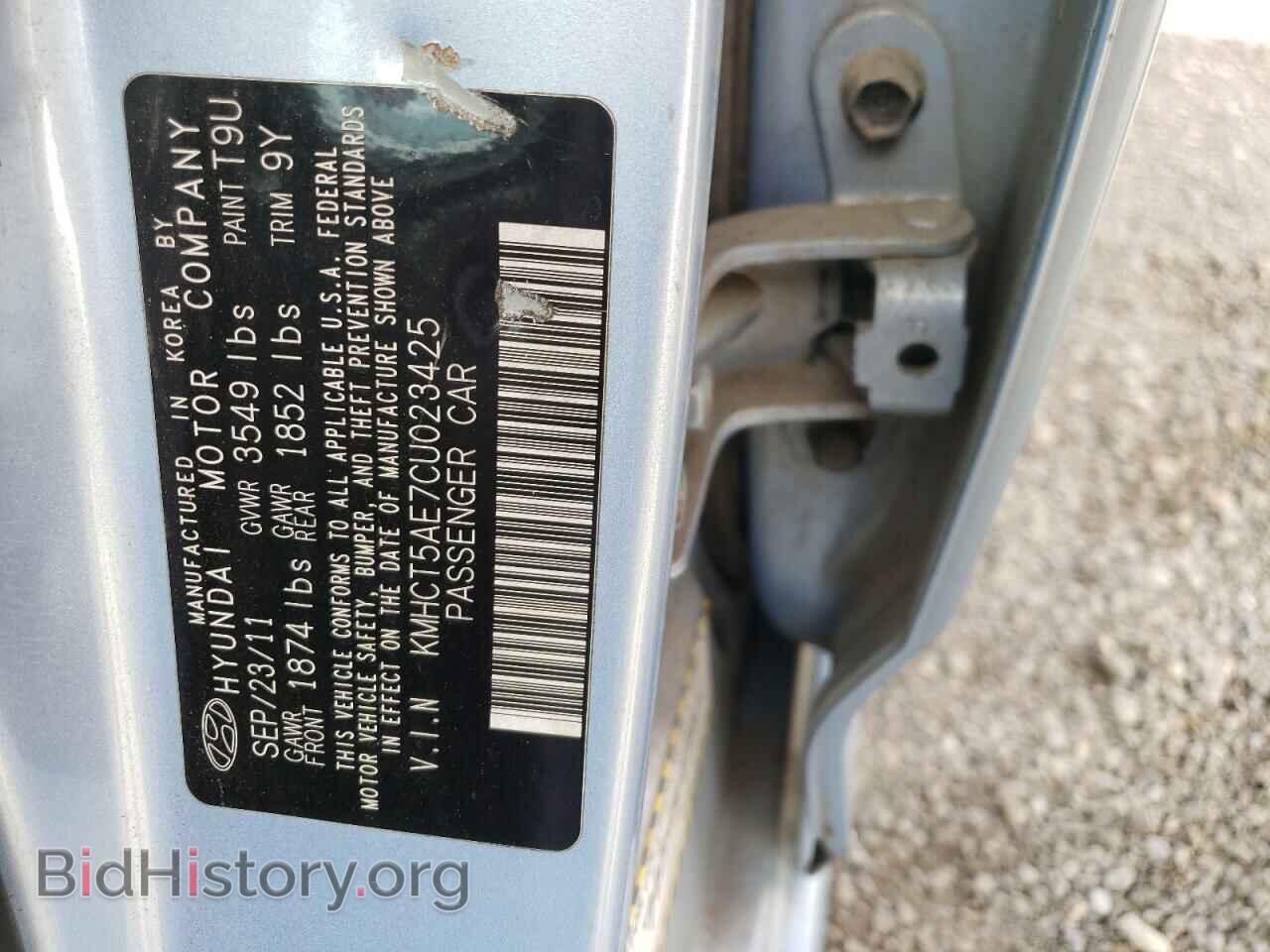 2012 HYUNDAI ACCENT - VIN: KMHCT5AE7CU023425 - Фото 10