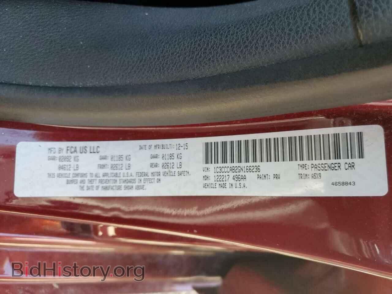 2016 CHRYSLER 200 - VIN: 1C3CCCAB2GN166236 - Фото 10