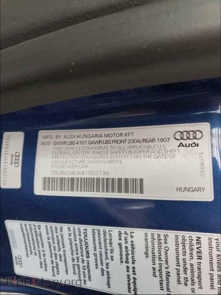 2008 AUDI TT - VIN: TRURD38J681007136 - Фото 10