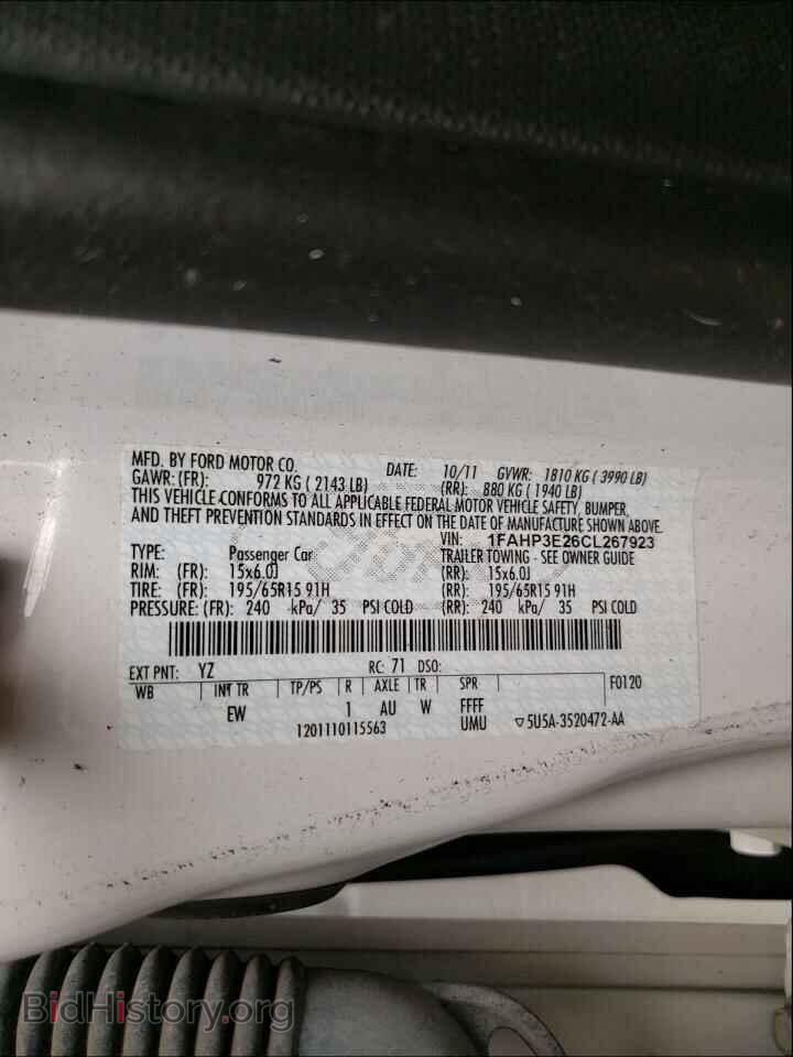 2012 FORD FOCUS - VIN: 1FAHP3E26CL267923 - Photo 10