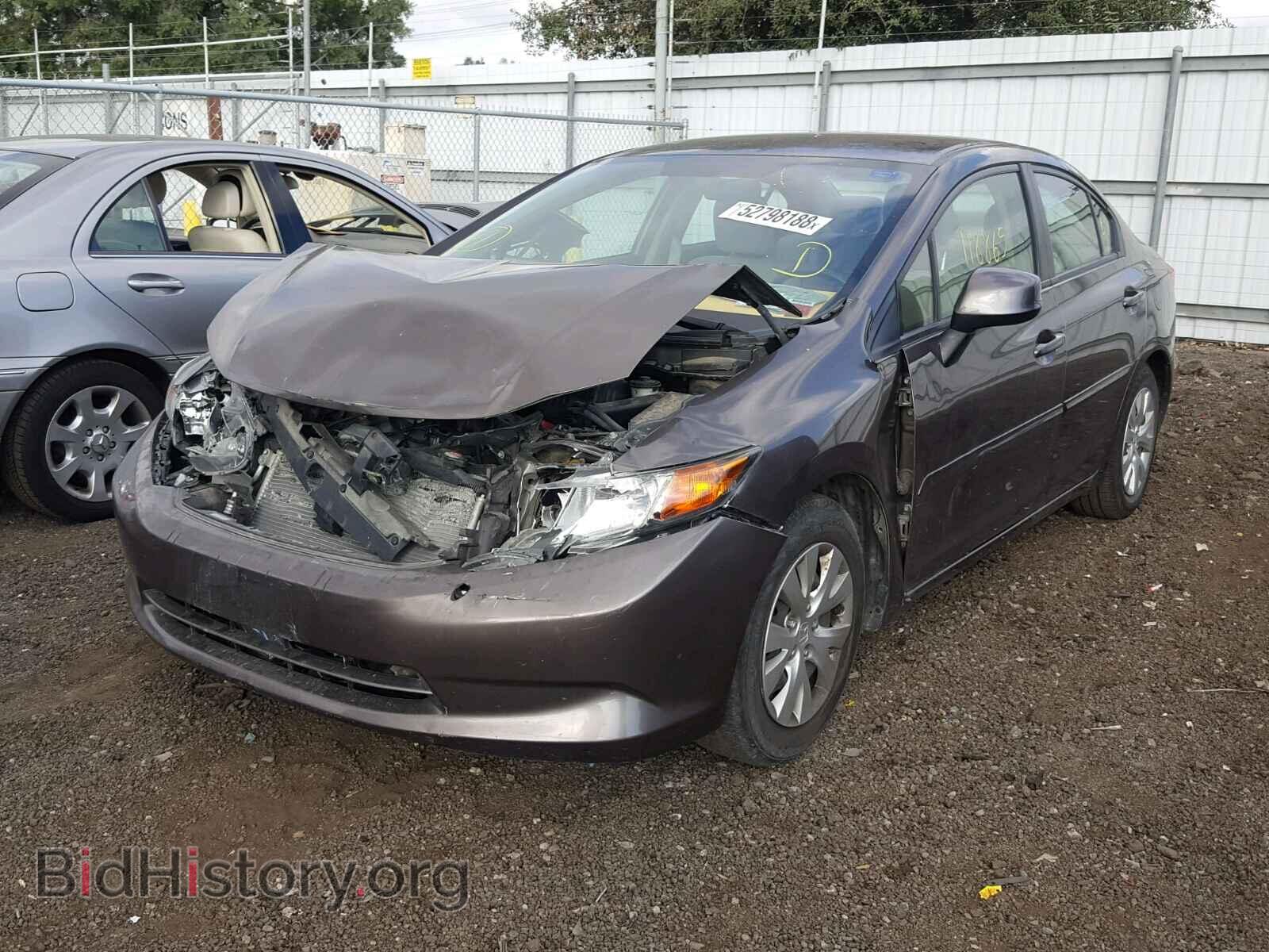 2012 HONDA CIVIC LX - VIN: 2HGFB2F5XCH540055 - Фото 2