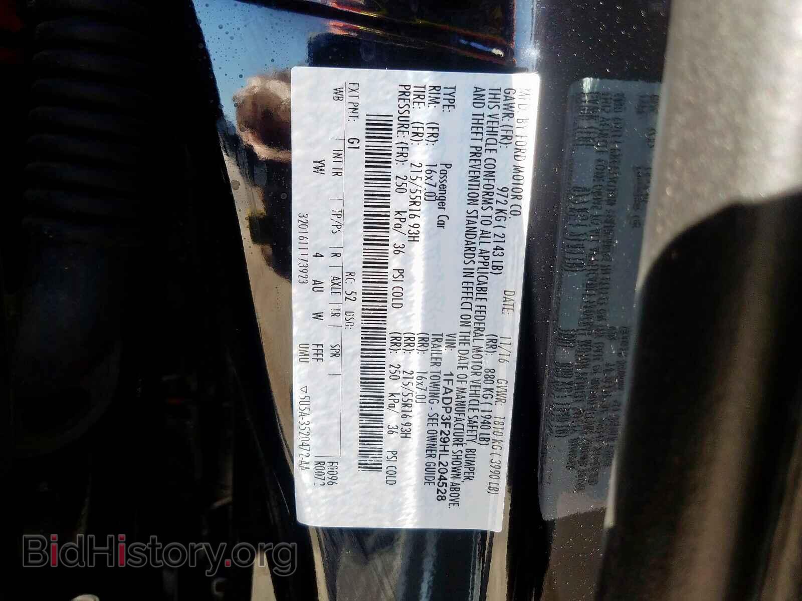 2017 FORD FOCUS SE - VIN: 1FADP3F29HL204528 - Фото 10
