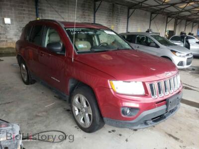 2012 Jeep COMPASS Compass LI, темно-бордовый — VIN 1C4NJCCB4CD677115, Copart
