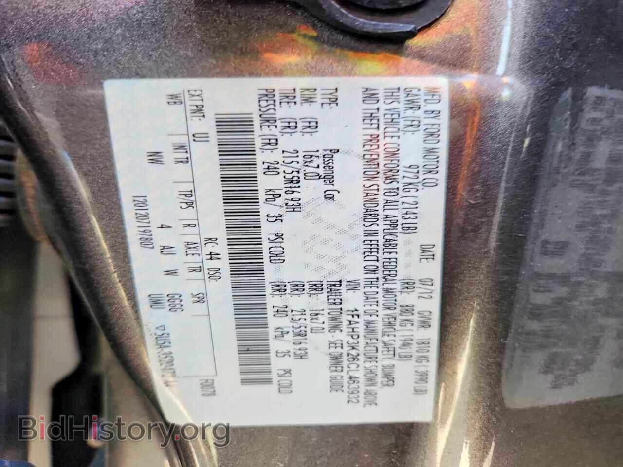 2012 FORD FOCUS - VIN: 1FAHP3K26CL463932 - Photo 12
