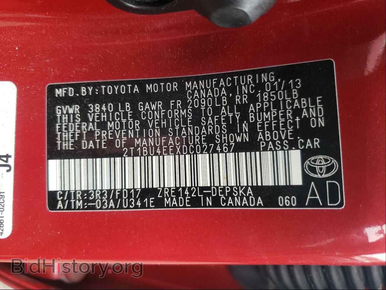 2013 TOYOTA COROLLA - VIN: 2T1BU4EEXDC027467 - Photo 10