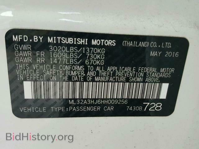 2017 MITSUBISHI MIRAGE - VIN: ML32A3HJ6HH009256 - Фото 10