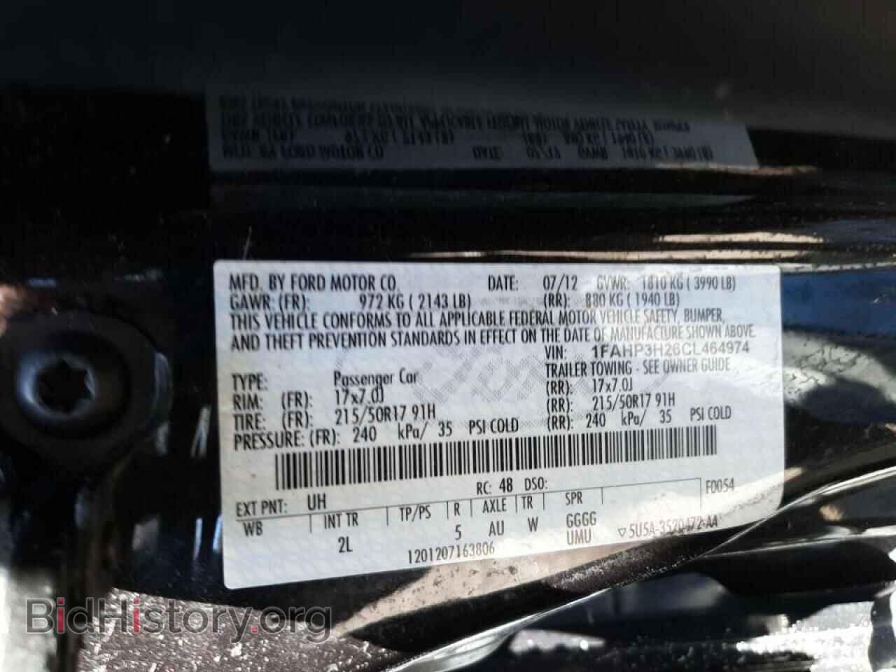 2012 FORD FOCUS - VIN: 1FAHP3H26CL464974 - Фото 10