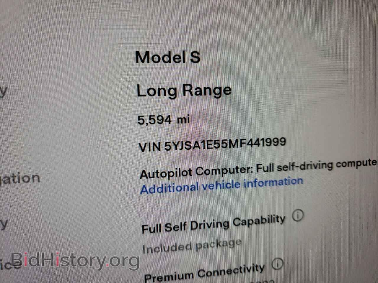 2021 TESLA MODEL S - VIN: 5YJSA1E55MF441999 - Photo 8