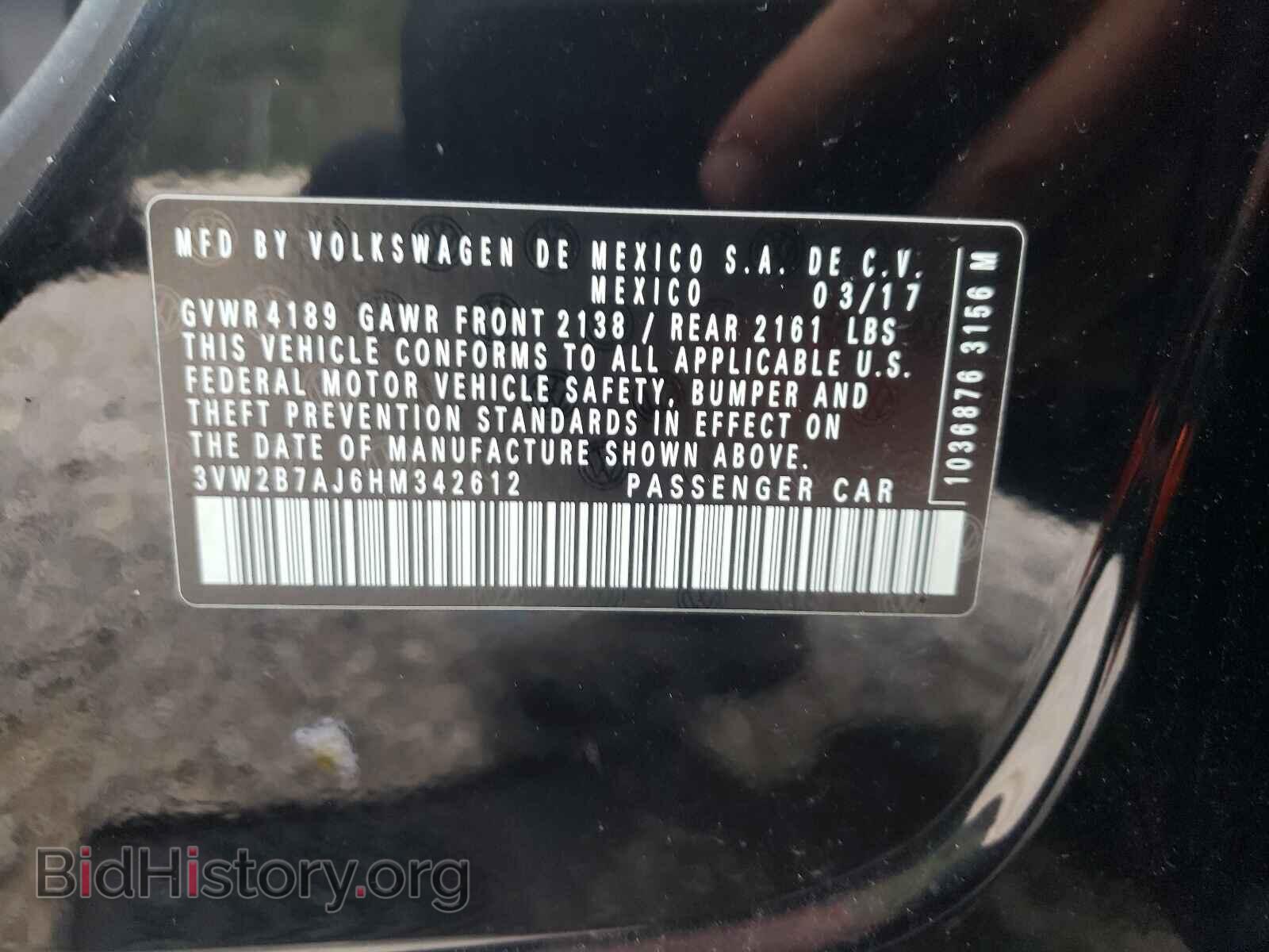 2017 VOLKSWAGEN JETTA - VIN: 3VW2B7AJ6HM342612 - Photo 10