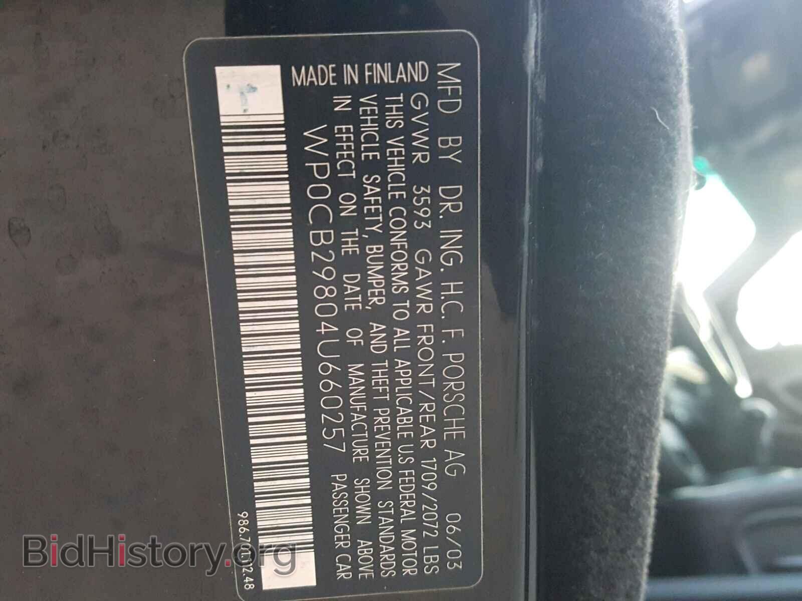 2004 PORSCHE BOXSTER - VIN: WP0CB29804U660257 - Фото 10