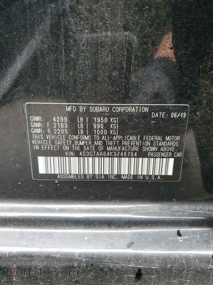 2019 SUBARU IMPREZA - VIN: 4S3GTAA64K3748704 - Фото 12