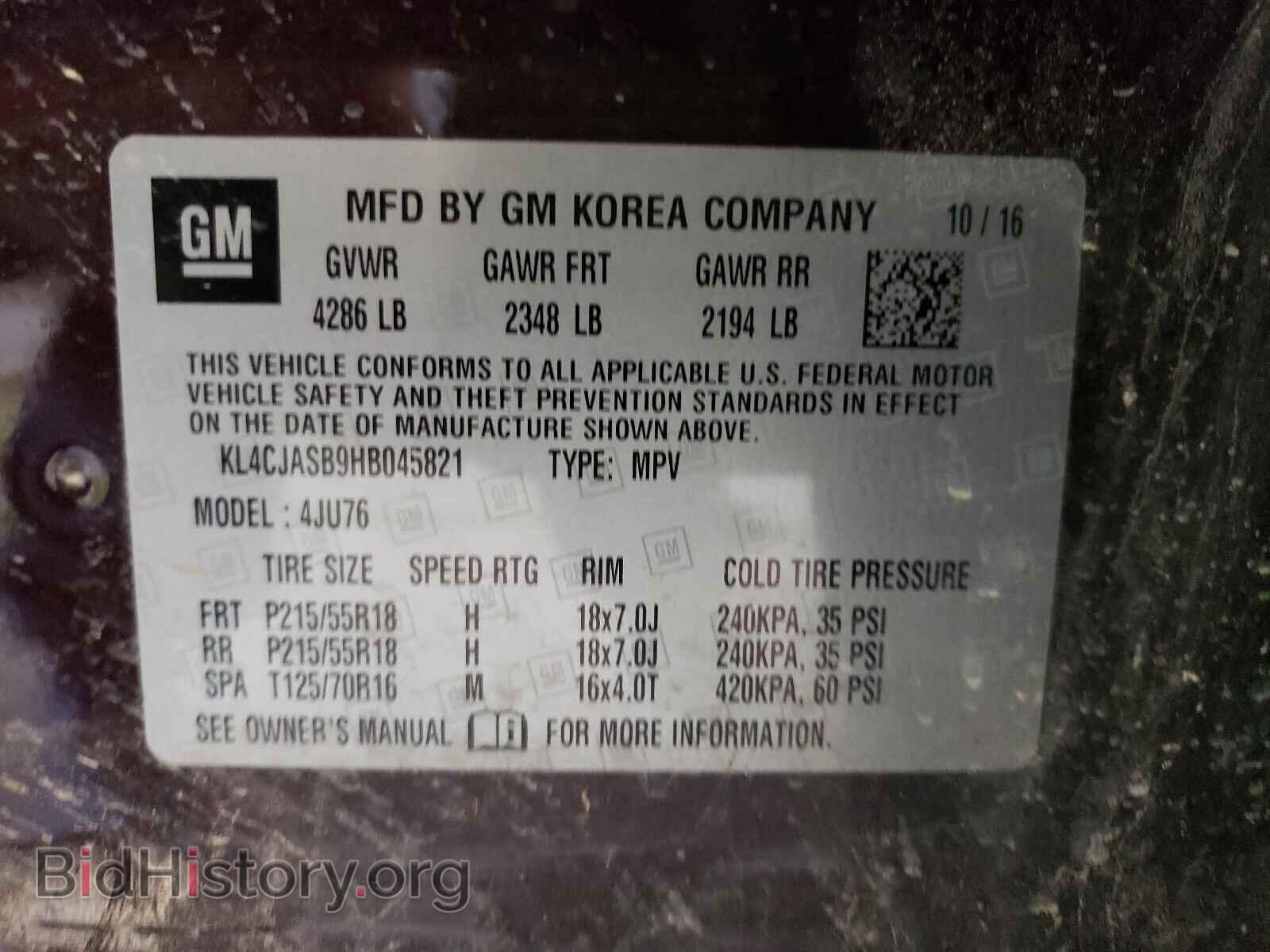 2017 BUICK ENCORE - VIN: KL4CJASB9HB045821 - Photo 10