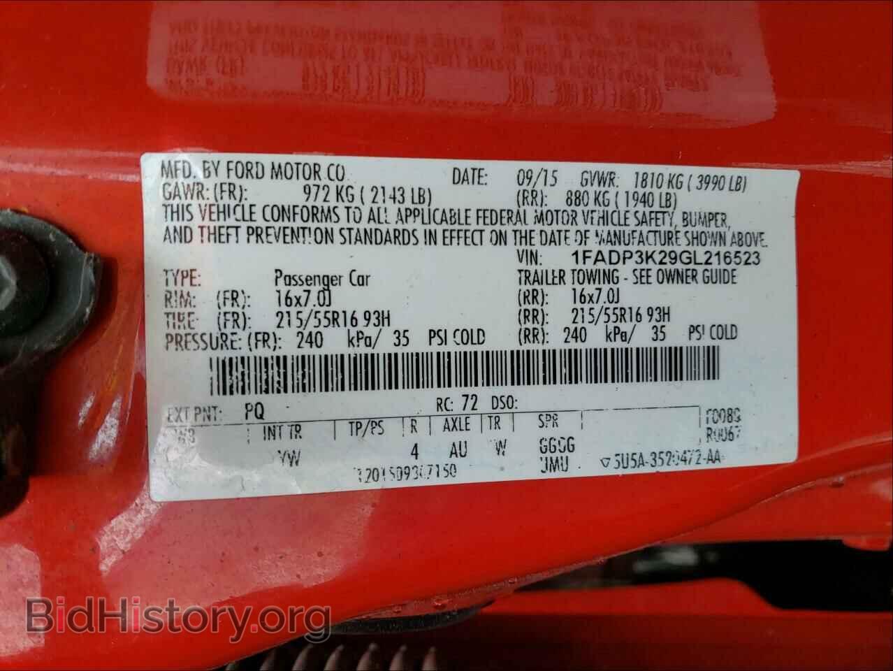 2016 FORD FOCUS - VIN: 1FADP3K29GL216523 - Photo 10