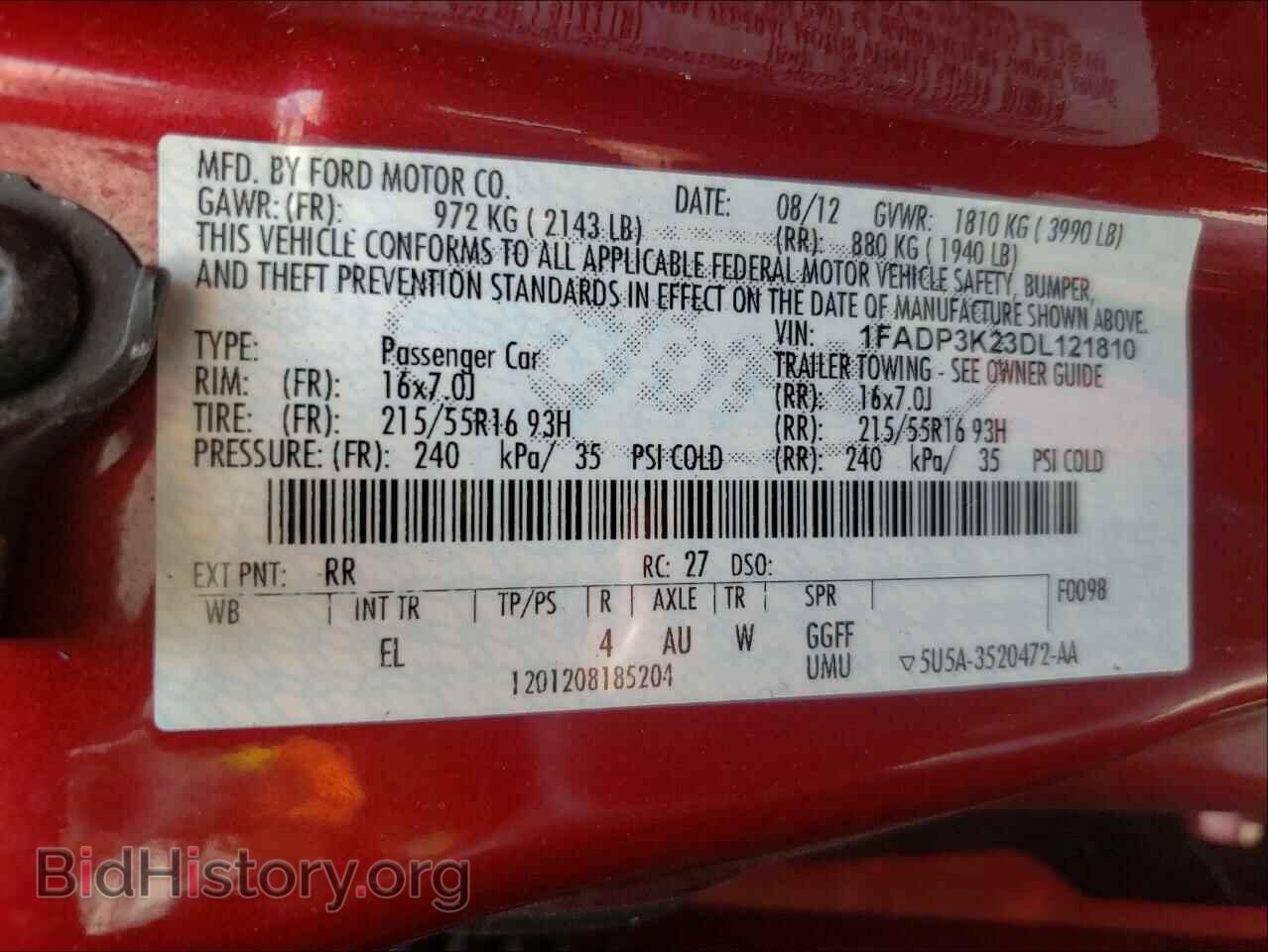 2013 FORD FOCUS - VIN: 1FADP3K23DL121810 - Photo 10