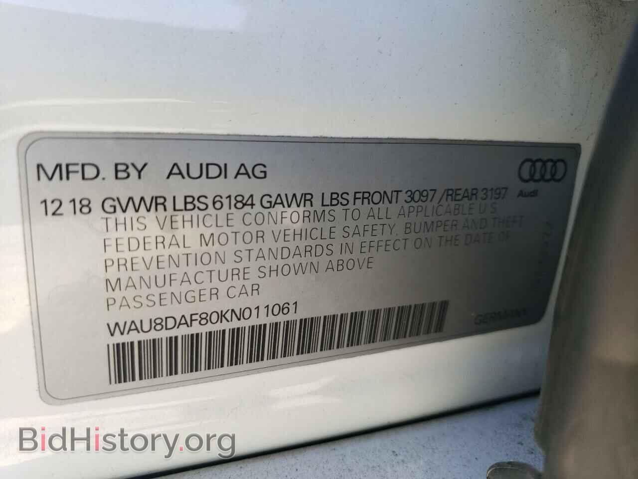 2019 AUDI A8 - VIN: WAU8DAF80KN011061 - Photo 12