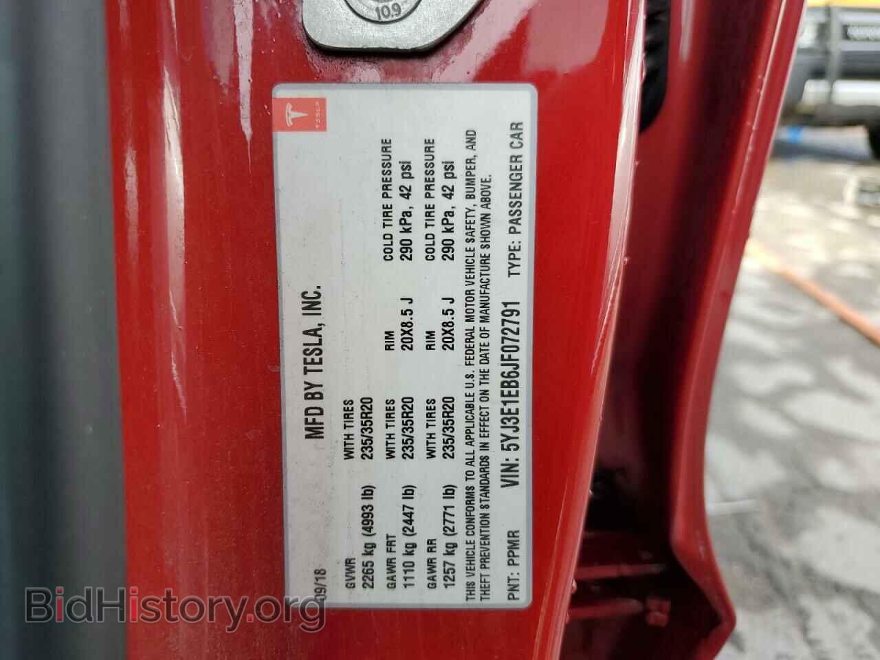 2018 TESLA MODEL 3 - VIN: 5YJ3E1EB6JF072791 - Фото 13