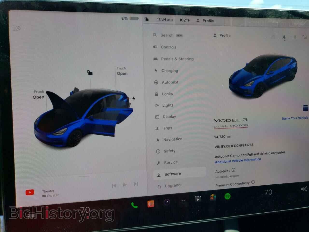 2022 TESLA MODEL 3 - VIN: 5YJ3E1EC0NF241265 - Photo 9