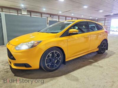2013 Ford FOCUS ST, yellow — VIN 1FADP3L98DL205827, Copart