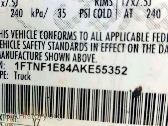 2010 FORD F150 - VIN: 1FTNF1E84AKE55352 - Фото 10