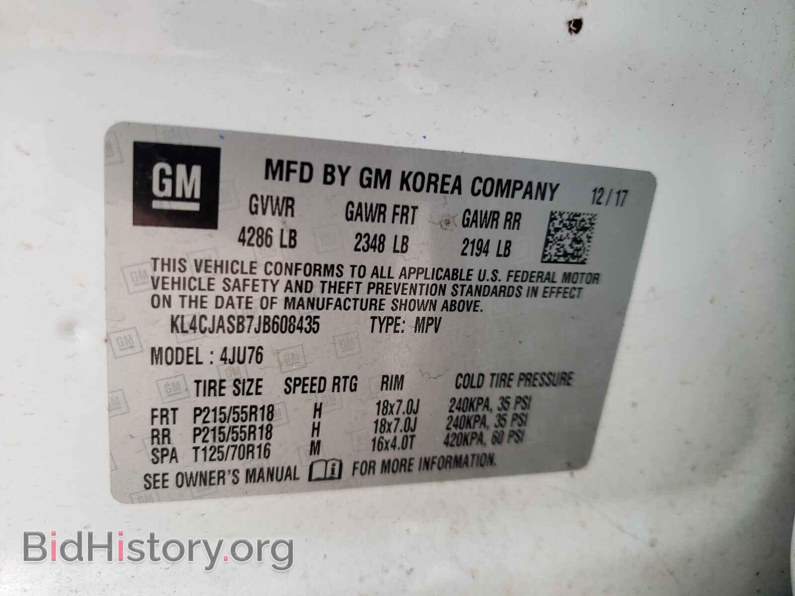 2018 BUICK ENCORE - VIN: KL4CJASB7JB608435 - Photo 10
