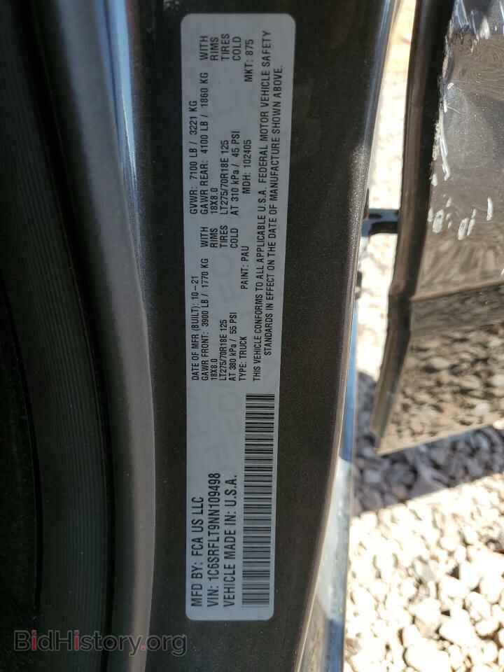 2022 RAM 1500 - VIN: 1C6SRFLT9NN109498 - Фото 12