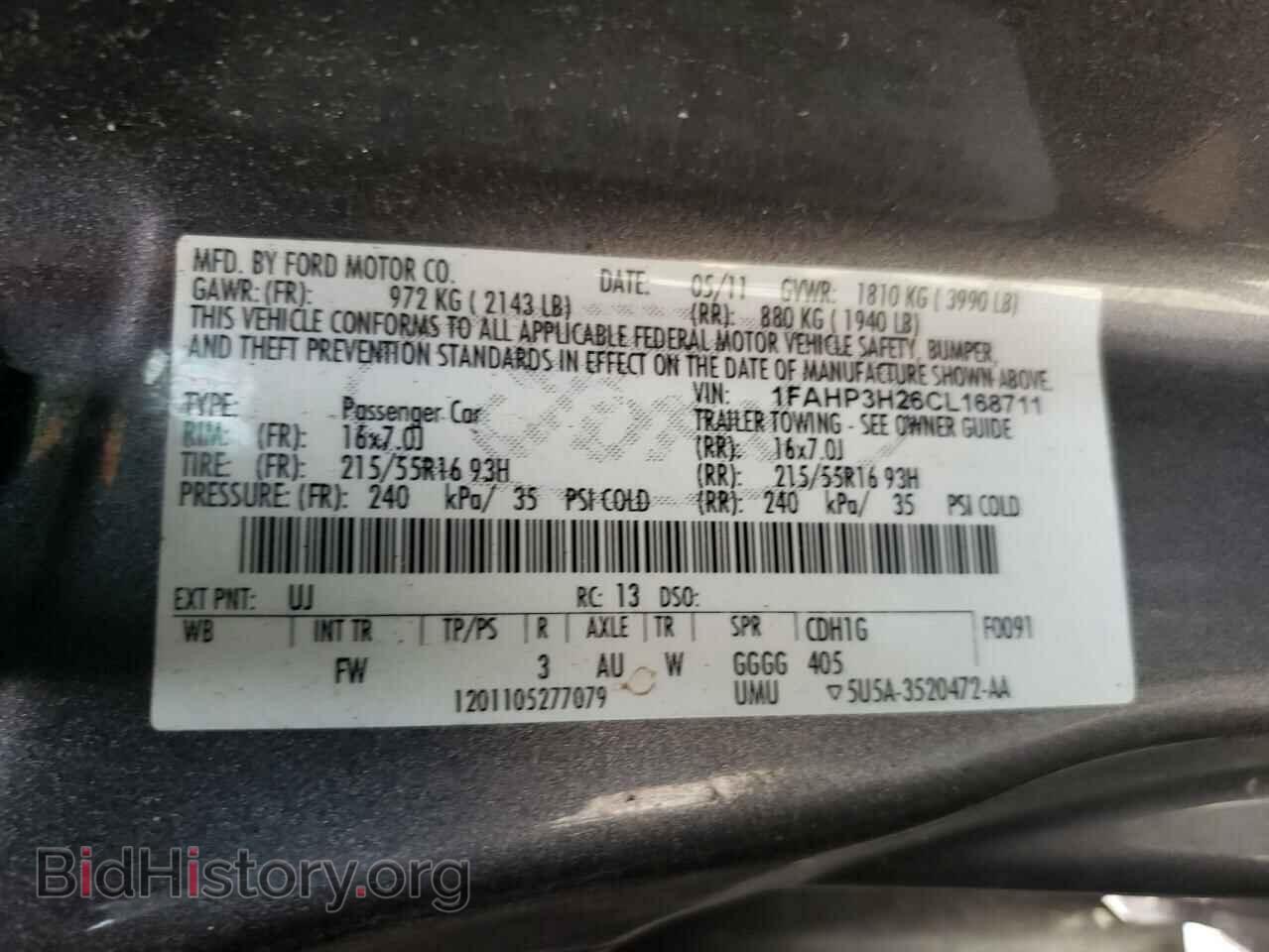 2012 FORD FOCUS - VIN: 1FAHP3H26CL168711 - Photo 10