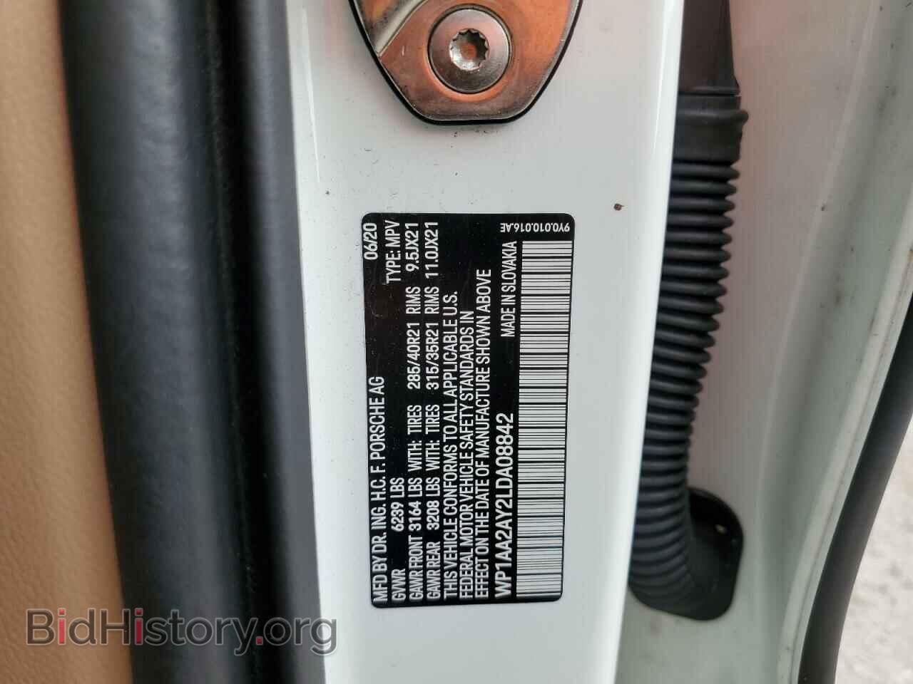 2020 PORSCHE CAYENNE - VIN: WP1AA2AY2LDA08842 - Photo 13