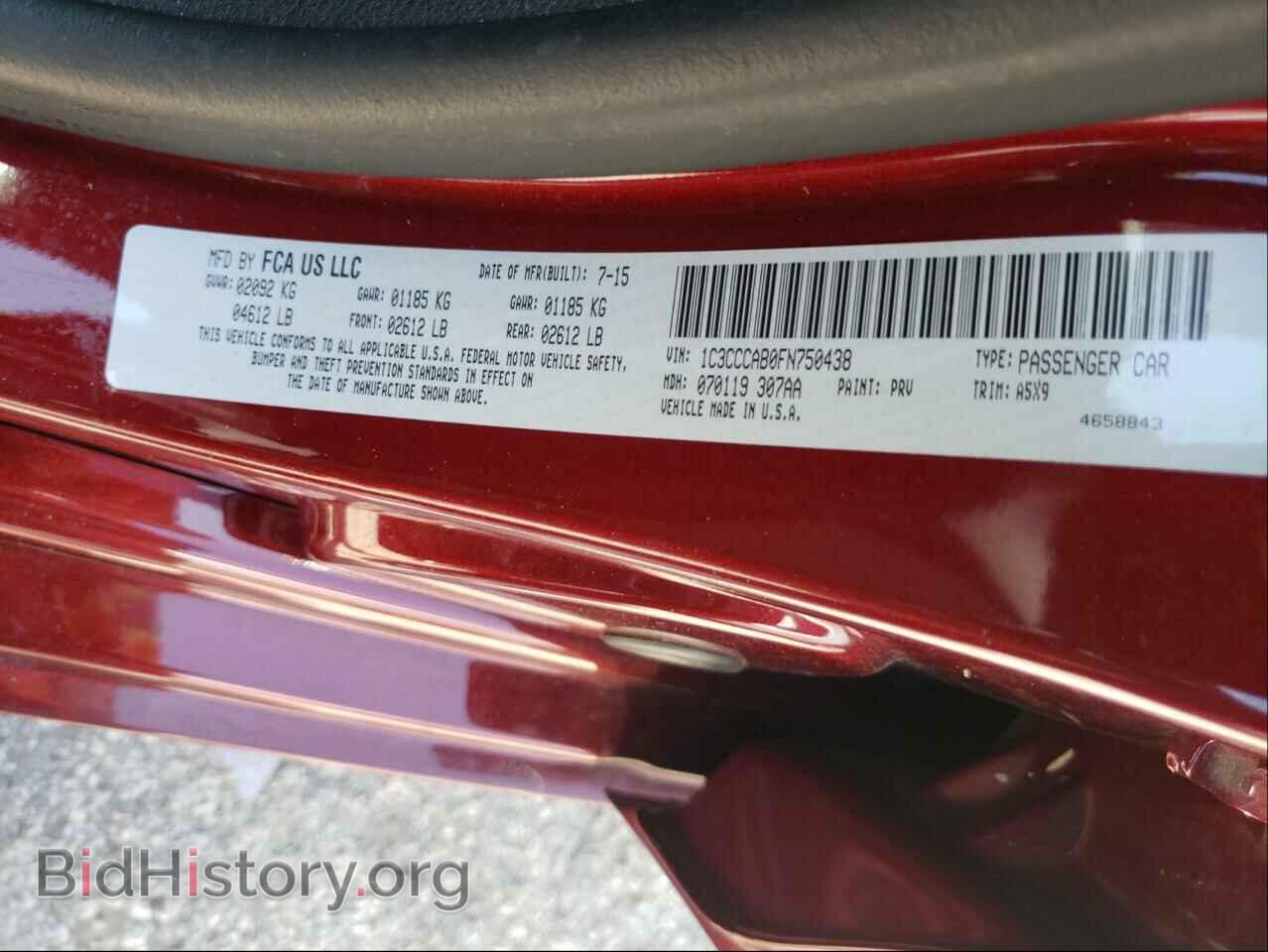 2015 CHRYSLER 200 - VIN: 1C3CCCAB0FN750438 - Фото 10