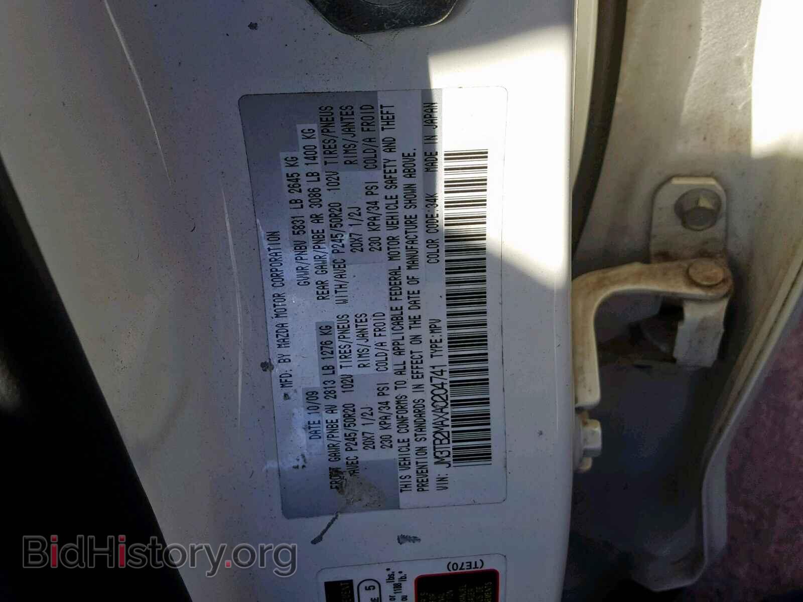 2010 MAZDA CX-9 - VIN: JM3TB2MAXA0204741 - Фото 10