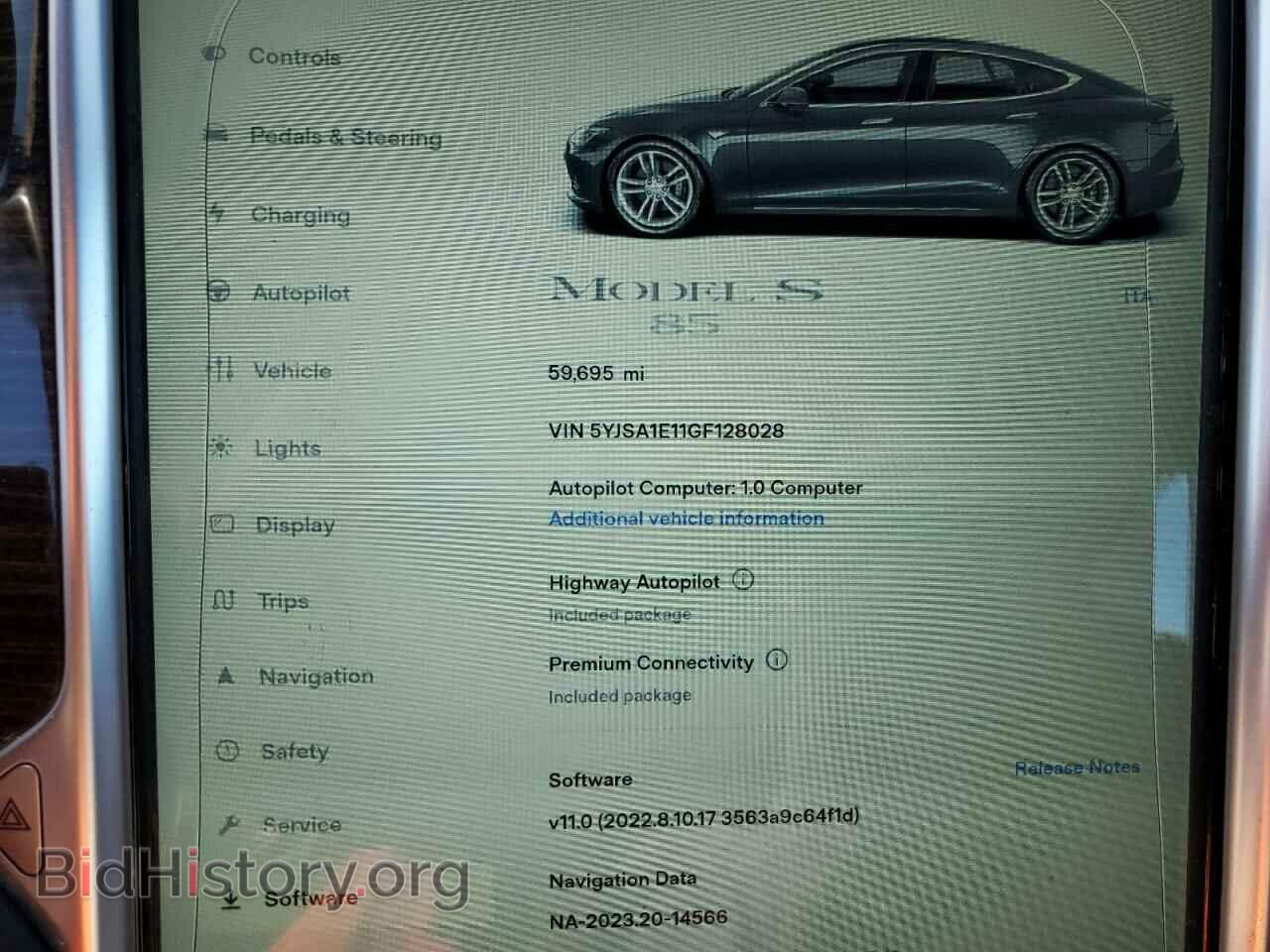 2016 TESLA MODEL S - VIN: 5YJSA1E11GF128028 - Photo 9