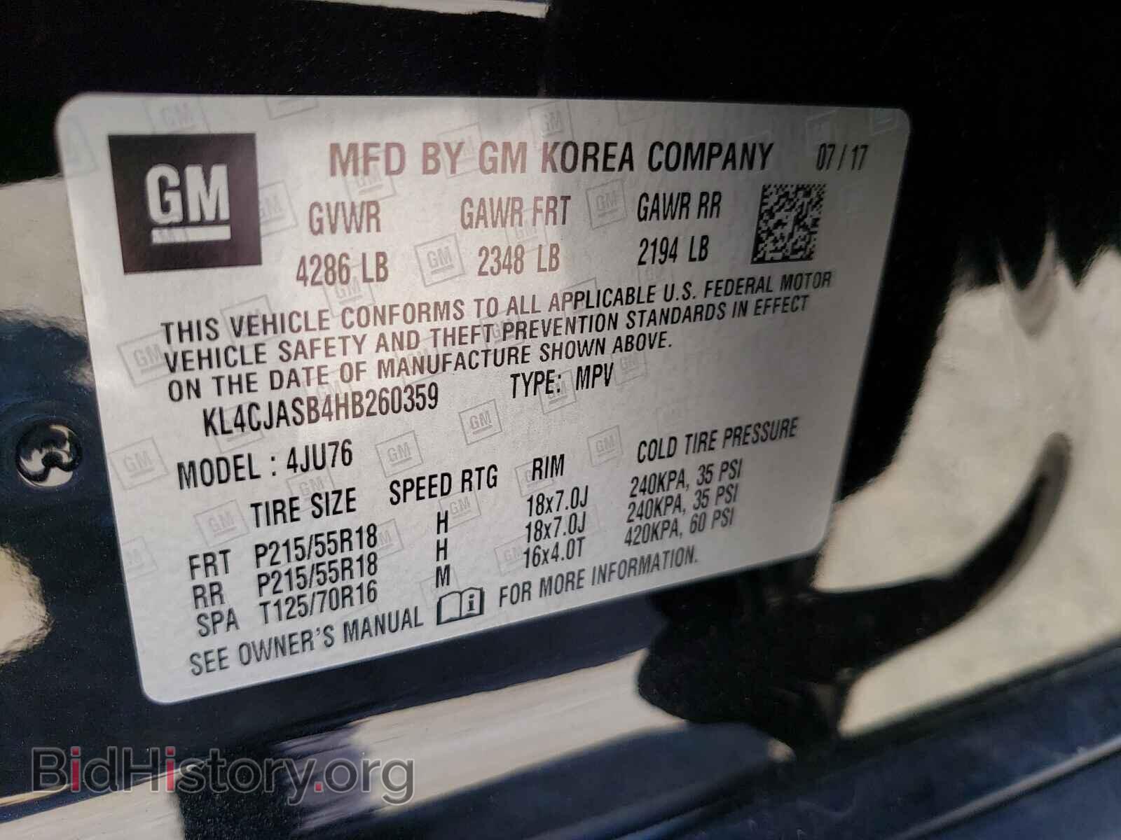 2017 BUICK ENCORE - VIN: KL4CJASB4HB260359 - Photo 10
