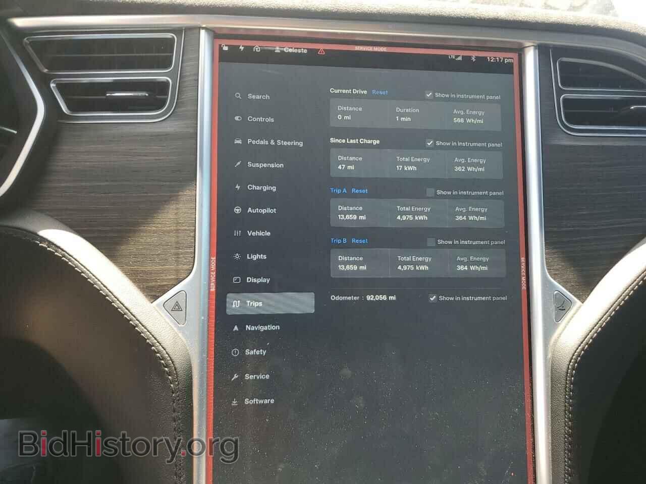 2014 TESLA MODEL S - VIN: 5YJSA1H15EFP61768 - Фото 9