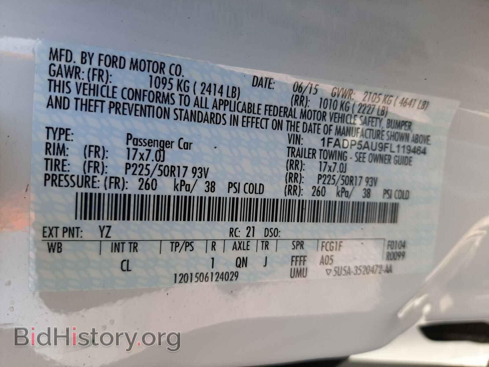 2015 FORD CMAX - VIN: 1FADP5AU9FL119464 - Фото 10