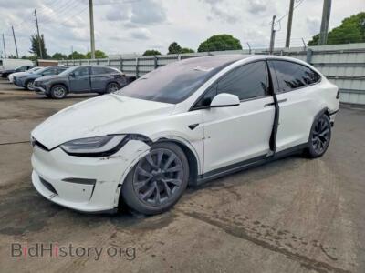 2022 Tesla MODEL X, белый — VIN 7SAXCDE51NF343798, Copart