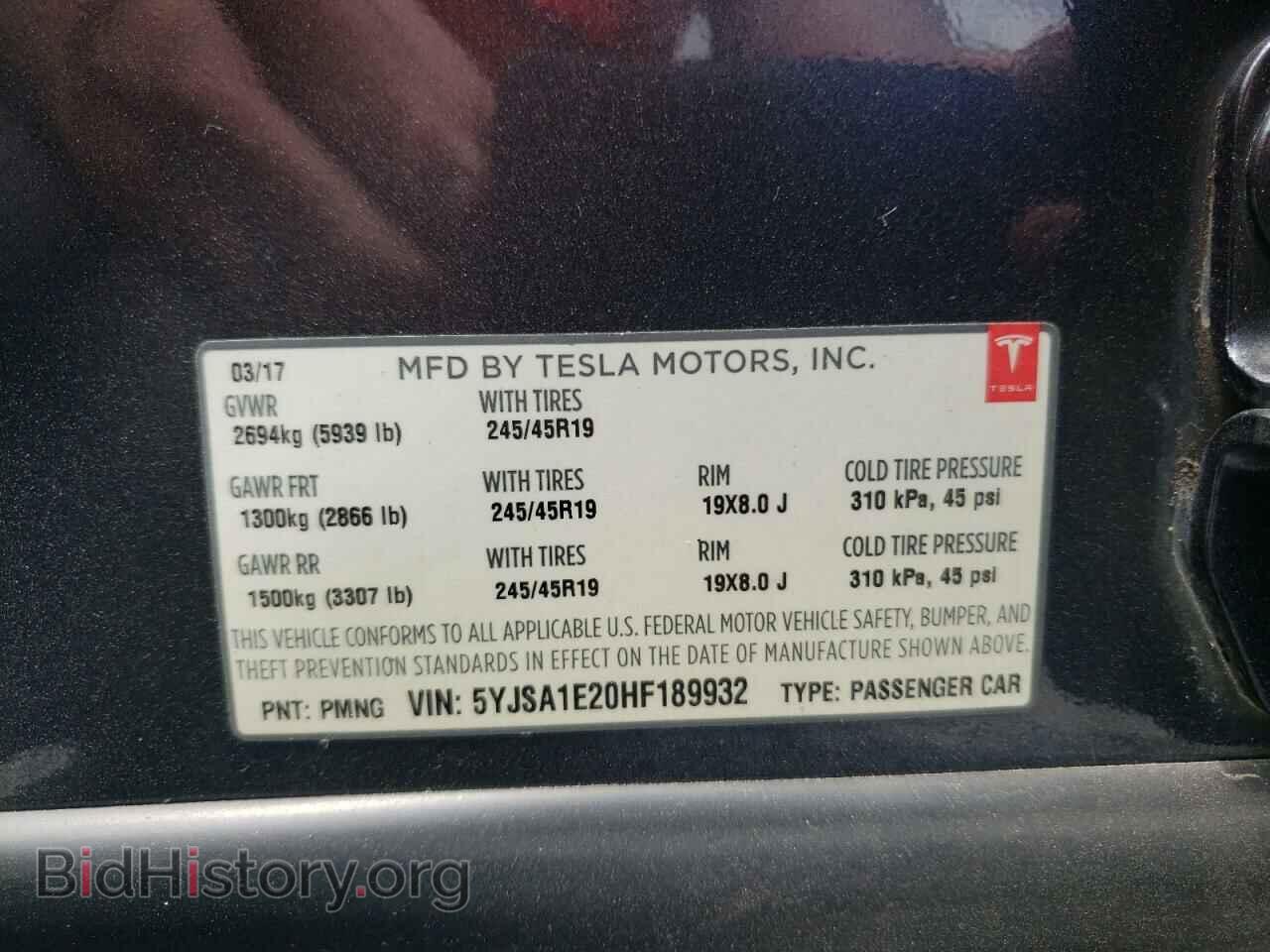 2017 TESLA MODEL S - VIN: 5YJSA1E20HF189932 - Photo 10