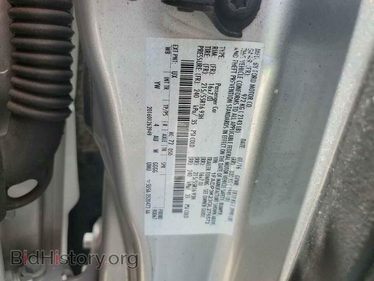 2016 FORD FOCUS - VIN: 1FADP3K23GL276572 - Фото 12