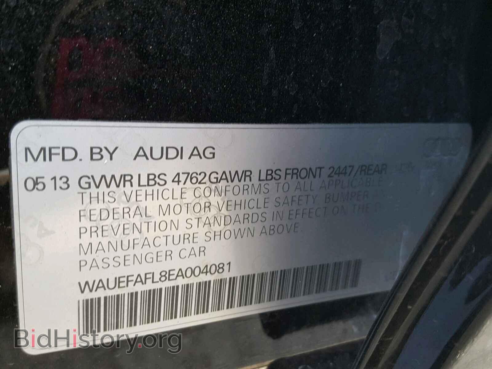 2014 AUDI A4 - VIN: WAUEFAFL8EA004081 - Фото 10