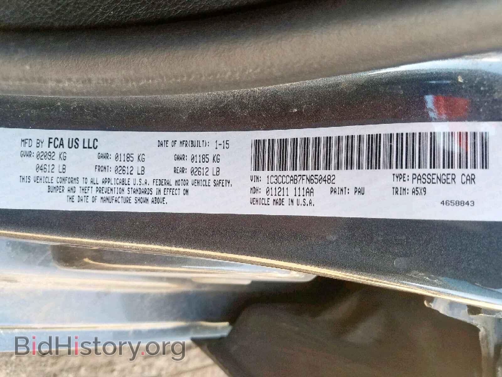 2015 CHRYSLER 200 - VIN: 1C3CCCAB7FN650482 - Photo 10