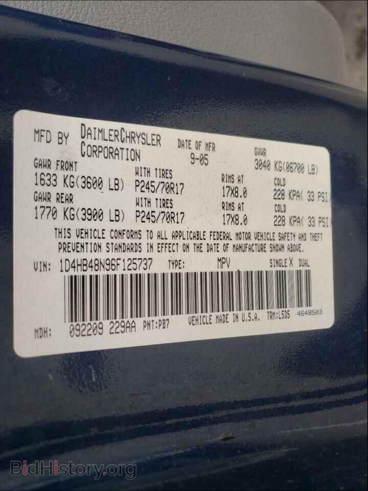 2006 DODGE DURANGO - VIN: 1D4HB48N96F125737 - Фото 10