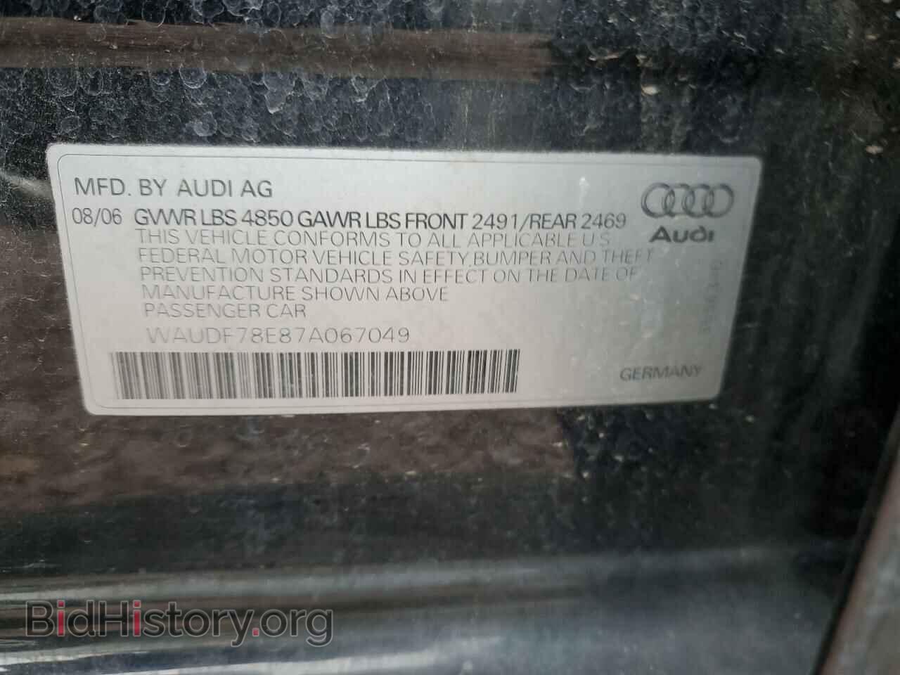 2007 AUDI A4 - VIN: WAUDF78E87A067049 - Photo 12