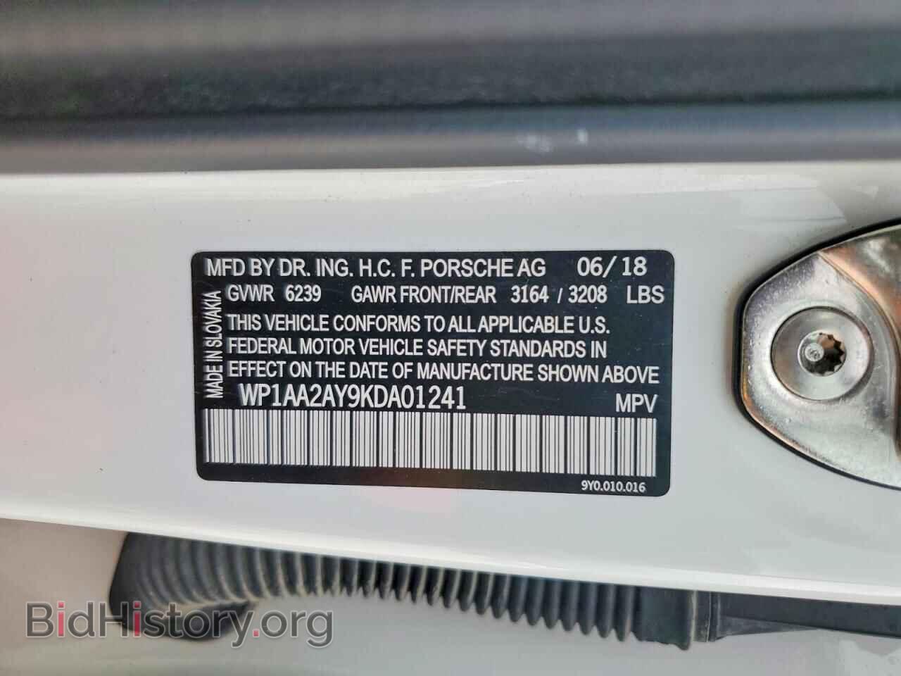 2019 PORSCHE CAYENNE - VIN: WP1AA2AY9KDA01241 - Photo 14