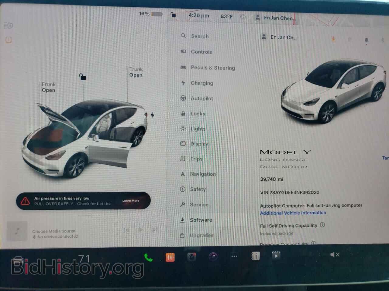 2022 TESLA MODEL Y - VIN: 7SAYGDEE4NF392020 - Фото 9