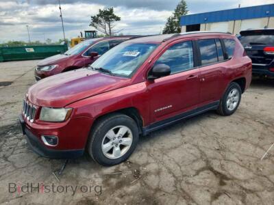 2014 Jeep COMPASS Sport, бордовый — VIN 1C4NJCBA8ED843857, Copart
