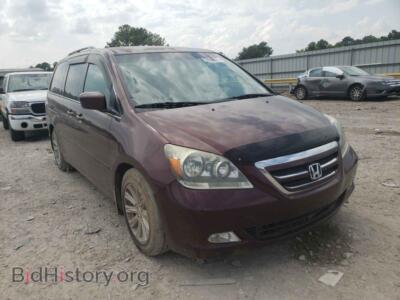2007 Honda ODYSSEY Odyssey TO, темно-бордовый — VIN 5FNRL38877B029856, Copart