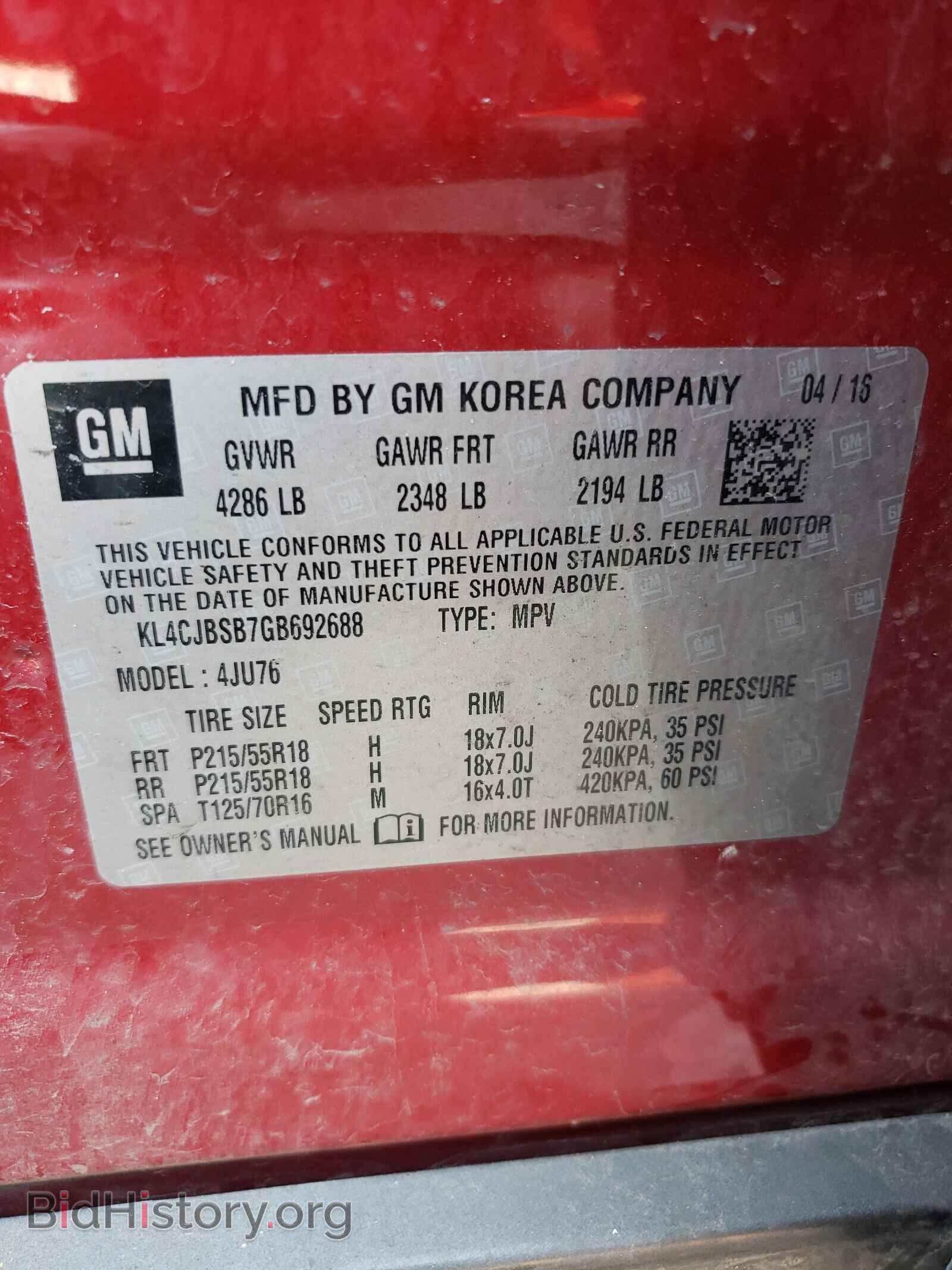 2016 BUICK ENCORE - VIN: KL4CJBSB7GB692688 - Photo 10