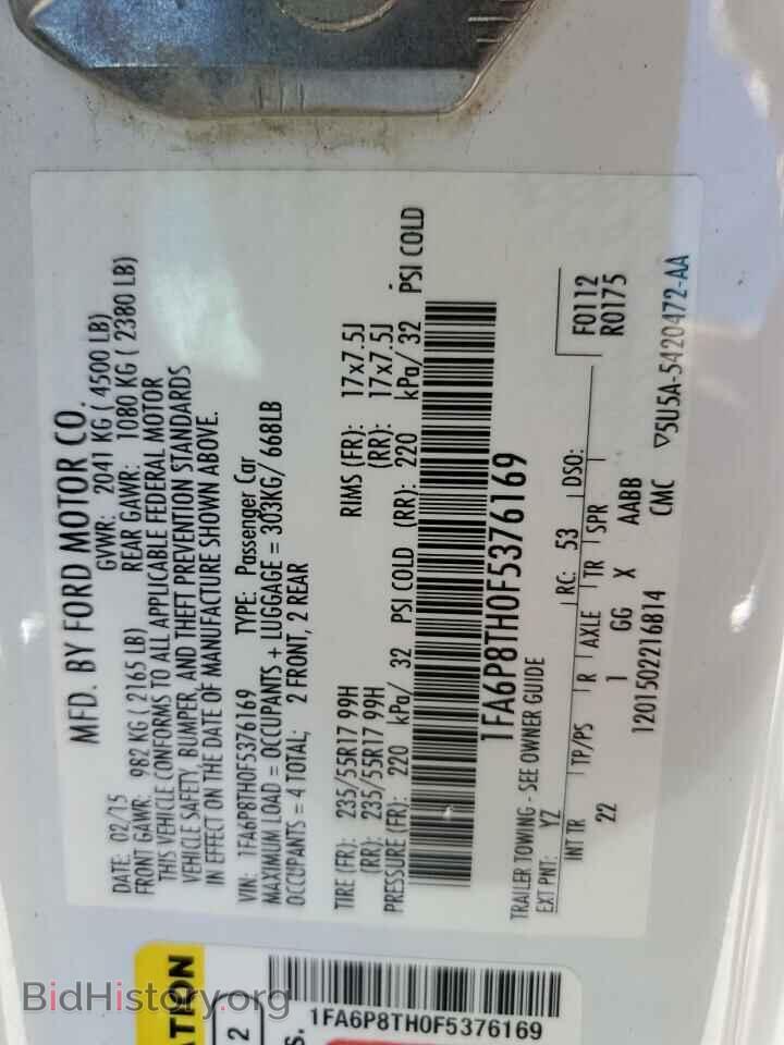 2015 FORD ALL Models - VIN: 1FA6P8TH0F5376169 - Photo 12