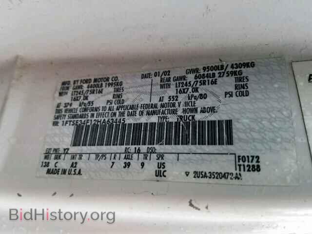 2002 FORD ECONOLINE - VIN: 1FTSE34F12HA63445 - Photo 10
