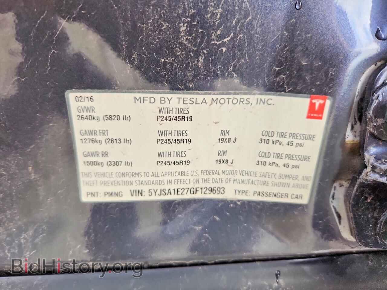2016 TESLA MODEL S - VIN: 5YJSA1E27GF129693 - Photo 13
