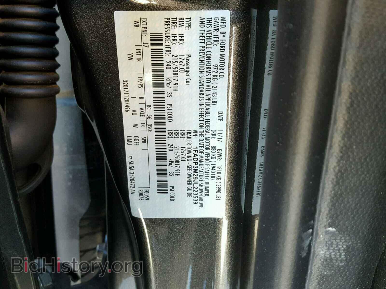 2018 FORD FOCUS - VIN: 1FADP3M29JL223539 - Фото 10